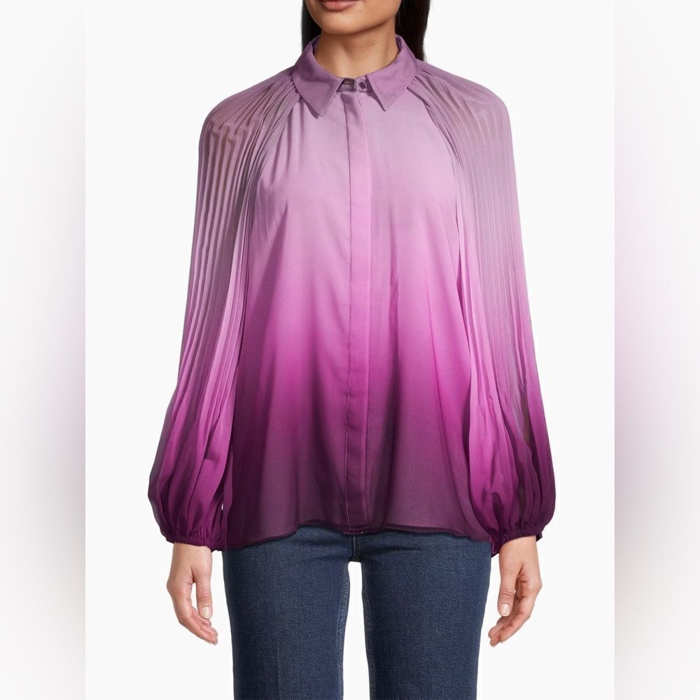 Ungaro Pleated Ombré Blouse size S